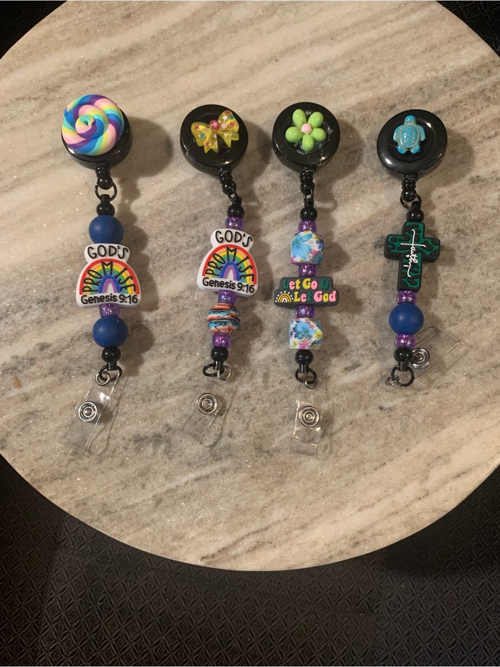 Kids Rainbow Religious Badge Reel - Blue